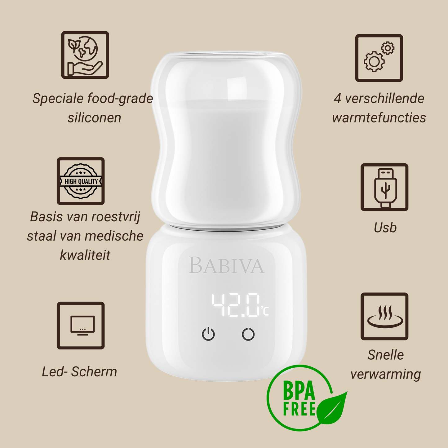 Babiva Flessenwarmer Pro 2025