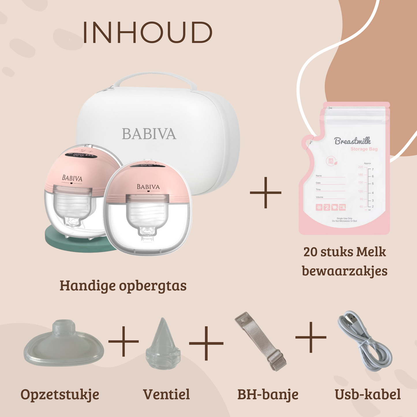 Babiva Borstkolf Gold + Met Tas