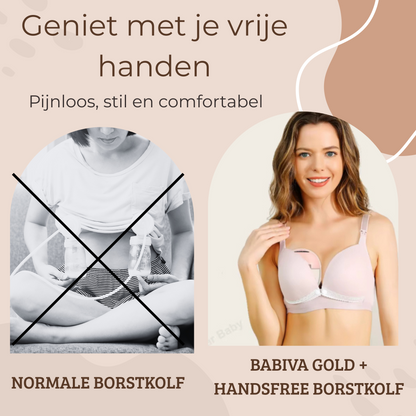 Babiva Borstkolf Gold + Met Tas