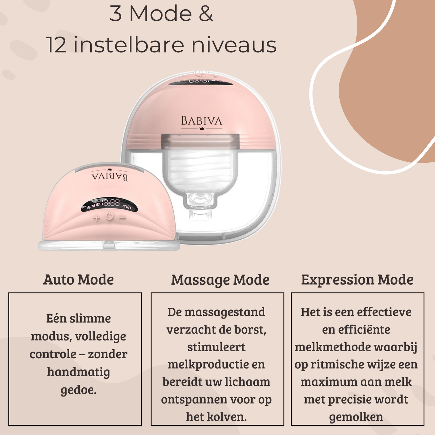 Babiva Borstkolf Gold + Met Tas